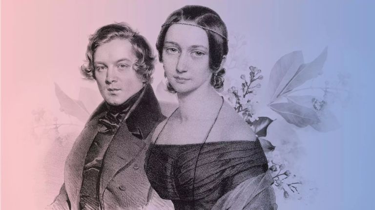 Grafik mist historischen Porträts von Robert und Clara Schumann