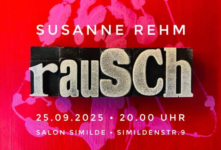 Auf der Grafik zur Ausstellung ist der Schriftzug "rauSCh" zu sehen.