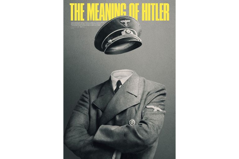 Filmplakat, auf dem eine leere Naziuniform in der Pose von Hitler zu sehen ist.