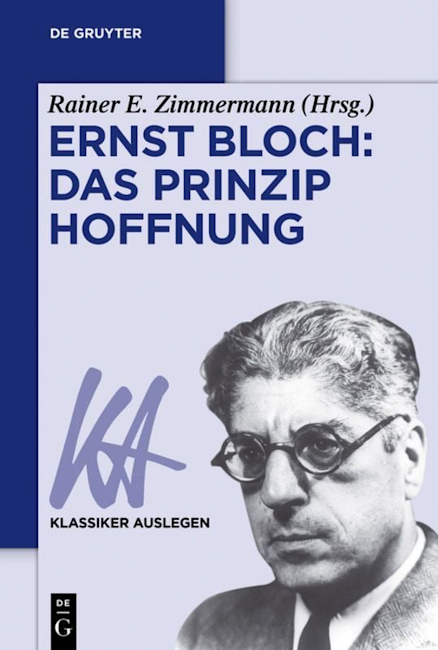 Auf dem Bucheinband ist ein Schwarz-Weiß-Foto von Ernst Bloch abgebildet.