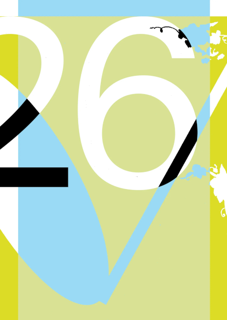 Die Grafik zur Ausstellung zeigt eine große 16 auf mehreren Farbflächen