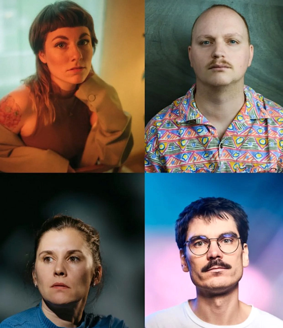 Collage aus vier Porträts der vier Musikerinnen und Musiker