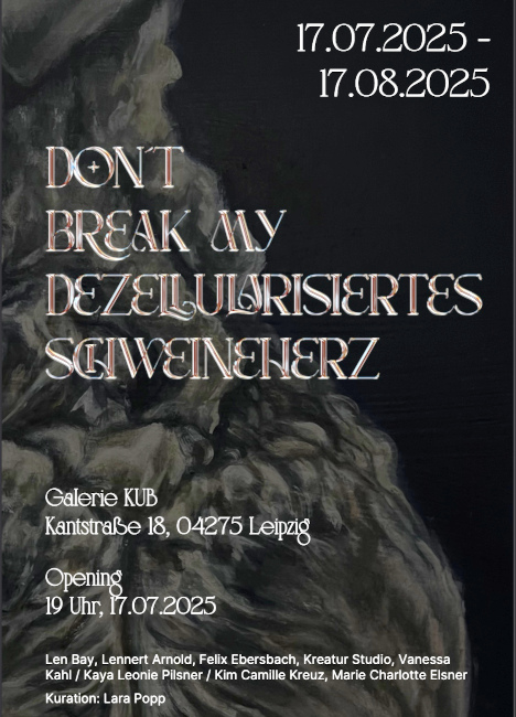 Das Motiv des Ausstellungplakats erinnert an Rauchschwaden.
