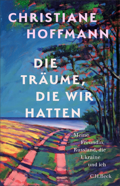 Das Buchcover zeigt das Gemälde eines Feldweges, an dessen Rand Bäume stehen, die lange Schatten werfen
