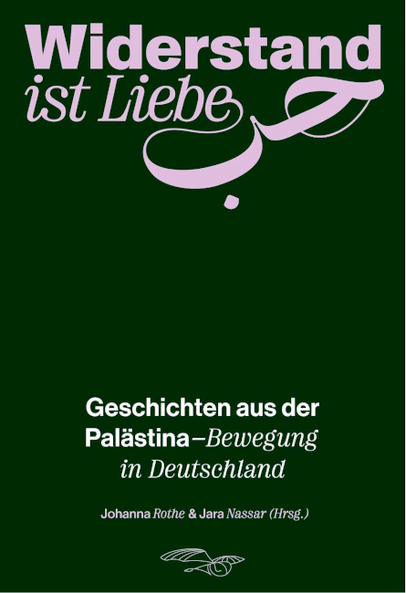 Der Buchumschlag ist einfarbig und dunkelgrün gehalten, der Titel in einem hellen Violett